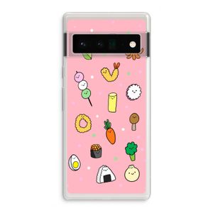 Happy bento friends: Google Pixel 6 Pro Transparant Hoesje