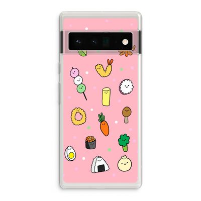 Happy bento friends: Google Pixel 6 Pro Transparant Hoesje