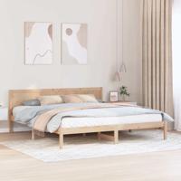 Bedframe Bruin 200 x 200 cm Massief grenenhout