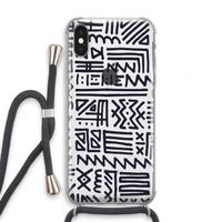 Marrakech print: iPhone X Transparant Hoesje met koord