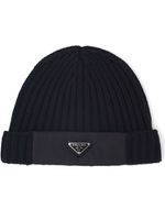 Prada bonnet Re-Nylon en maille - Noir - thumbnail