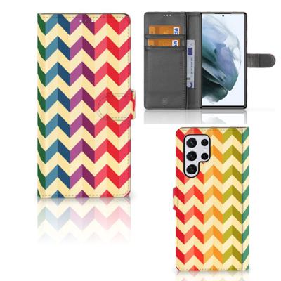 Samsung Galaxy S22 Ultra | Telefoon Hoesje | Zigzag Multi Color