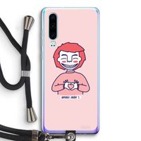 Hartje: Huawei P30 Transparant Hoesje met koord