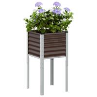 VidaXL Plantenbak bruin 45x45x88 cm staal