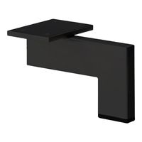 Zwarte design hoek meubelpoot 10 cm - thumbnail