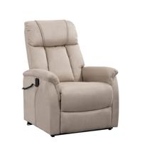 Leen Bakker - Relaxfauteuil Colorado - Sta-op - Stof - Beige - 97x80x109 Cm