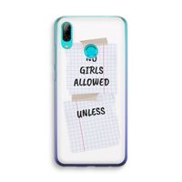 No Girls Allowed Unless: Huawei P Smart (2019) Transparant Hoesje