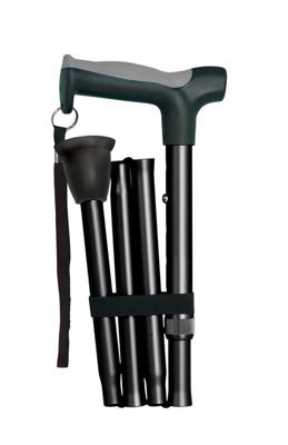 Able 2 Opvouwbare wandelstok zwart