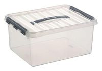 Sunware Q-line box 15 liter transp/metaal