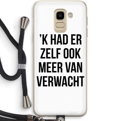 Meer verwacht: Samsung Galaxy J6 (2018) Transparant Hoesje met koord