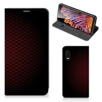 Samsung Xcover Pro | Hoesje met Magneet | Geruit Rood