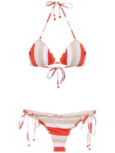 Amir Slama bikini rayé - Rose