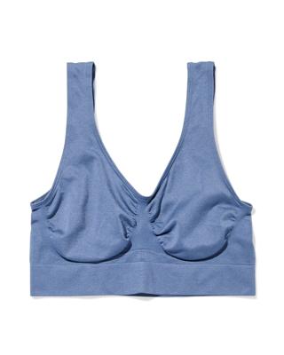 HEMA Niet Voorgevormde Top Naadloos Middenblauw (middenblauw)