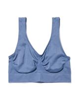 HEMA Niet Voorgevormde Top Naadloos Middenblauw (middenblauw)