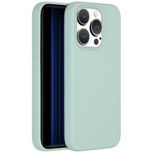 AccezzLiquid Silicone Backcover met MagSafe iPhone 15 Pro Telefoonhoesje Blauw