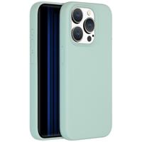 Accezz Liquid Silicone Backcover met MagSafe iPhone 15 Pro Telefoonhoesje Blauw