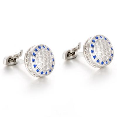 Franse Manchetknopen ronde crystal Manchetknopen