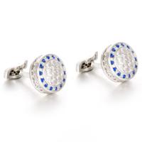 Franse Manchetknopen ronde crystal Manchetknopen