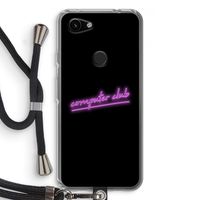Vice Black: Pixel 3a Transparant Hoesje met koord