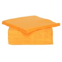 40x stuks luxe kwaliteit servetten oranje 38 x 38 cm   - - thumbnail