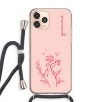 Giving Flowers: iPhone 11 Pro Max Transparant Hoesje met koord