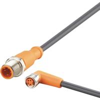 ifm Electronic EVC236 Verbindingskabel Aantal polen (sensoren): 4, 4 Stekker, recht, Bus, haaks 0.6 m 1 stuk(s)