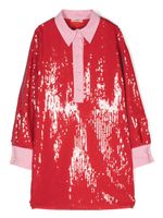 Nº21 Kids robe-pull à sequins - Rouge