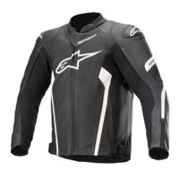 ALPINESTARS Faster V2 Jacket, Leren motorjas, Zwart-Wit - thumbnail