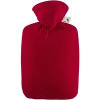 Fleece kruik rood 1,8 liter met hoes - thumbnail
