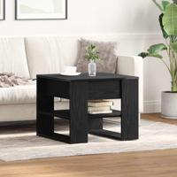 Salontafel Zwart eiken 55.5 x 55 x 45 cm Bewerkt hout