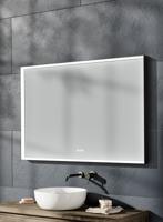 Thebalux M20 spiegel 120x80cm met verlichting en verwarming mat zwart - thumbnail