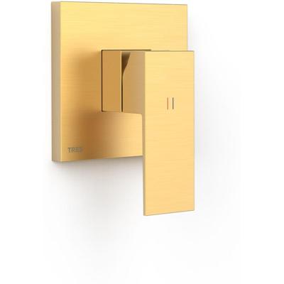 Douchekraan afbouwdeel Tres Cuadro | Inbouw | Mengkraan | 1-weg | Vierkant | Goud mat 24k