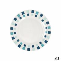 Dessertbord Quid Simetric Blauw Keramisch 19 cm Strips (12 Stuks)