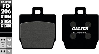 GALFER Brake pad fd206 g1050 organic scooter