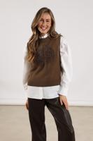Nukus Intarsia Spencer Nkf07000 Trui 65 Fango