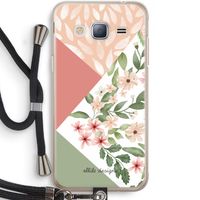 Sweet heaven geometrics: Samsung Galaxy J3 (2016) Transparant Hoesje met koord