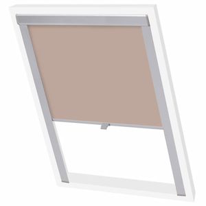 VidaXL Rolgordijn verduisterend beige f06