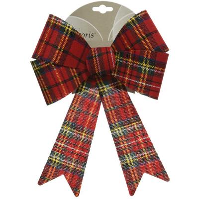 Decoris strikken - geruit - 26 cm - kerstversiering - kerstdecoratie - kerstoomversiering