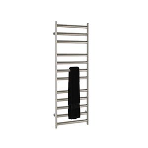 EH Design Radiator Athena Met Digitale Thermosstaat 35x120 cm Geborsteld RVS Chroom EH Design