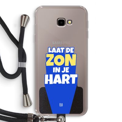 Laat de zon in je hart: Samsung Galaxy J4 Plus Transparant Hoesje met koord