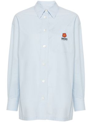 Kenzo chemise à logo brodé - Bleu