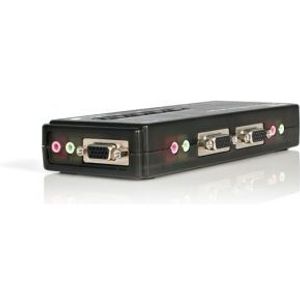 StarTech.com 4-poort USB KVM-switch Zwart met Audio en Bekabeling