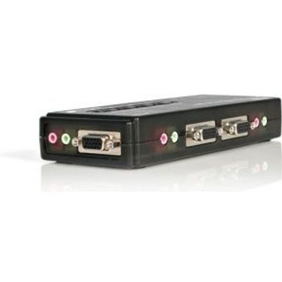 StarTech.com 4-poort USB KVM-switch Zwart met Audio en Bekabeling