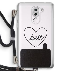 Best heart black: Honor 6X Transparant Hoesje met koord