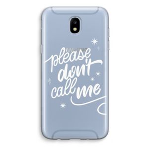 Don't call: Samsung Galaxy J5 (2017) Transparant Hoesje