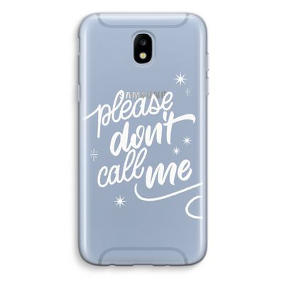 Don't call: Samsung Galaxy J5 (2017) Transparant Hoesje