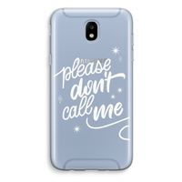 Don't call: Samsung Galaxy J5 (2017) Transparant Hoesje