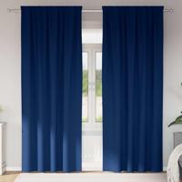 VidaXL Zwart-out gordijnen met ringen 2 pcs donkerblauw 225 x 140 cm