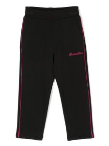 Monnalisa pantalon de jogging à logo brodé - Noir