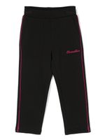 Monnalisa pantalon de jogging à logo brodé - Noir